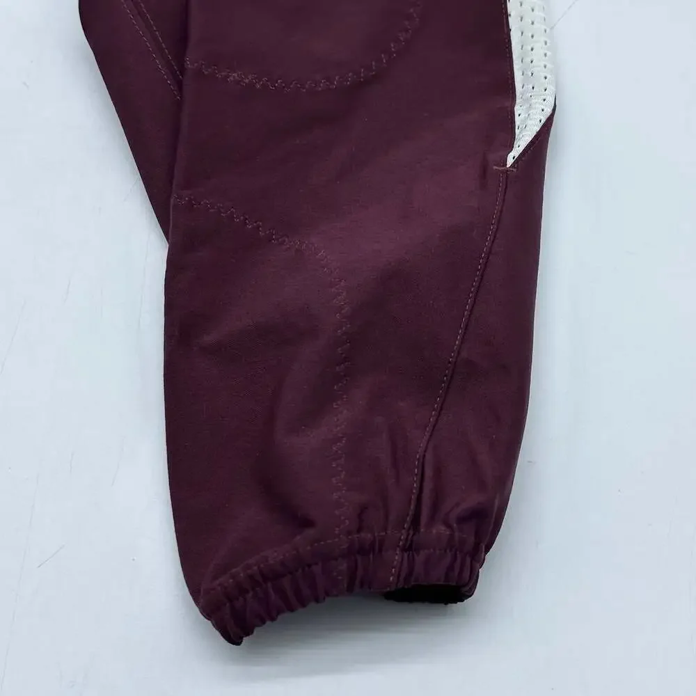 Adidas WVN A1 Stock P Size Small Burgundy White Woven Jersey Football Pants NWT